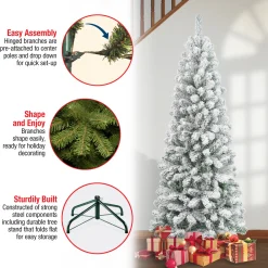 6 ft. Acacia Medium Flocked Tree