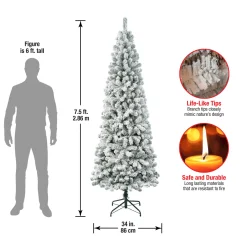 7.5 ft. Acacia Medium Flocked Tree