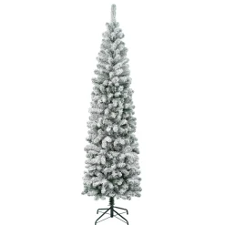 7.5 ft. Acacia Pencil Slim Flocked Tree