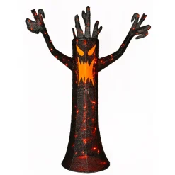 4 ft. Halloween Spooky Tree Outdoor Lawn Decoration with LED Lights