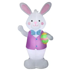 7 ft. Inflatable Easter Bunny with Egg Decoration