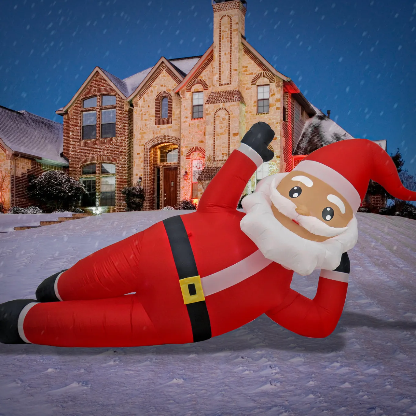 12 ft. Inflatable Prelit Relaxing Santa