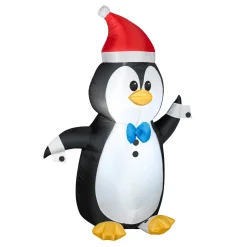 4 ft. Inflatable Waving Penguin with LED Lights