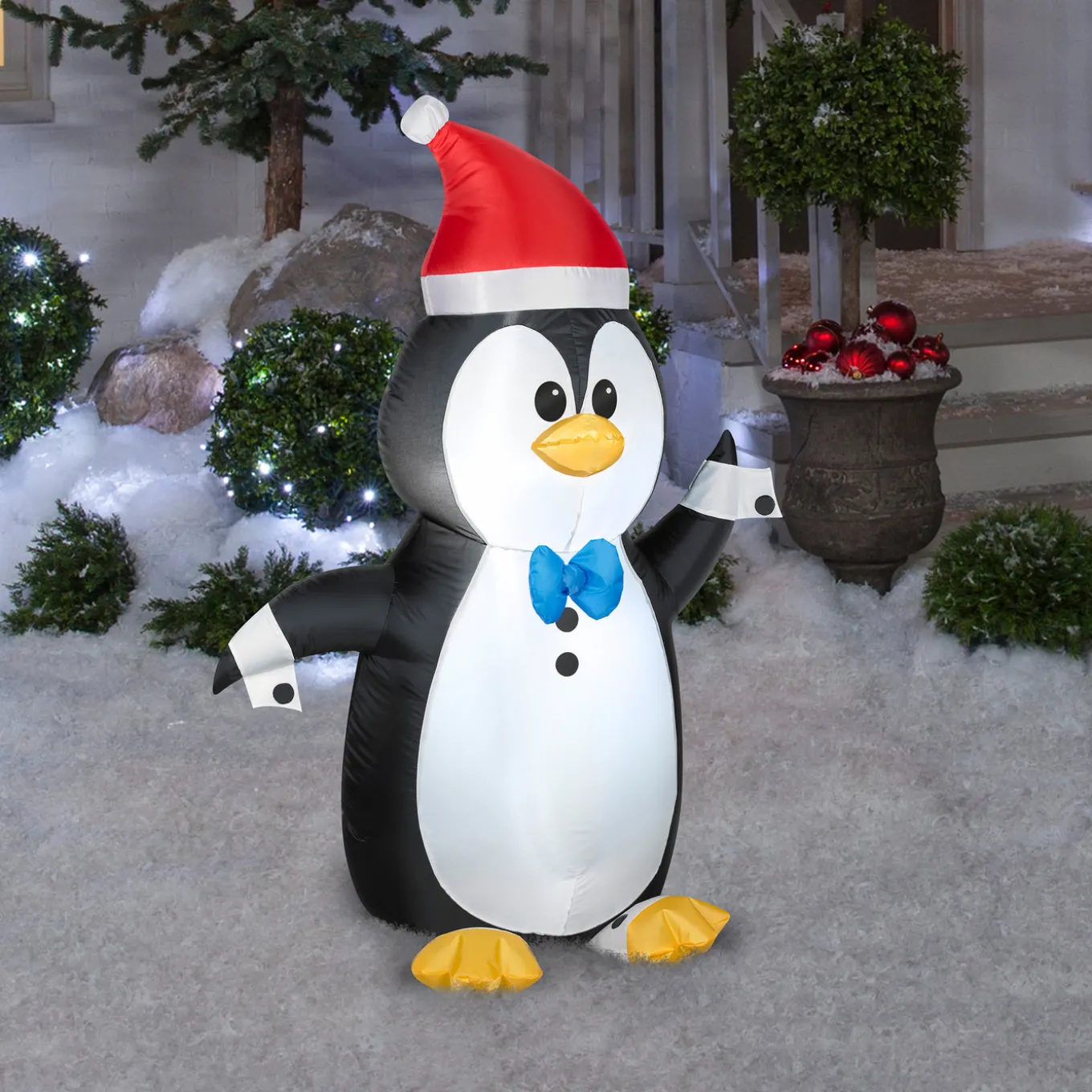 4 ft. Inflatable Waving Penguin with LED Lights