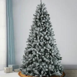 7.5 ft. North Valley Spruce Tree with Snow Dusted Braches