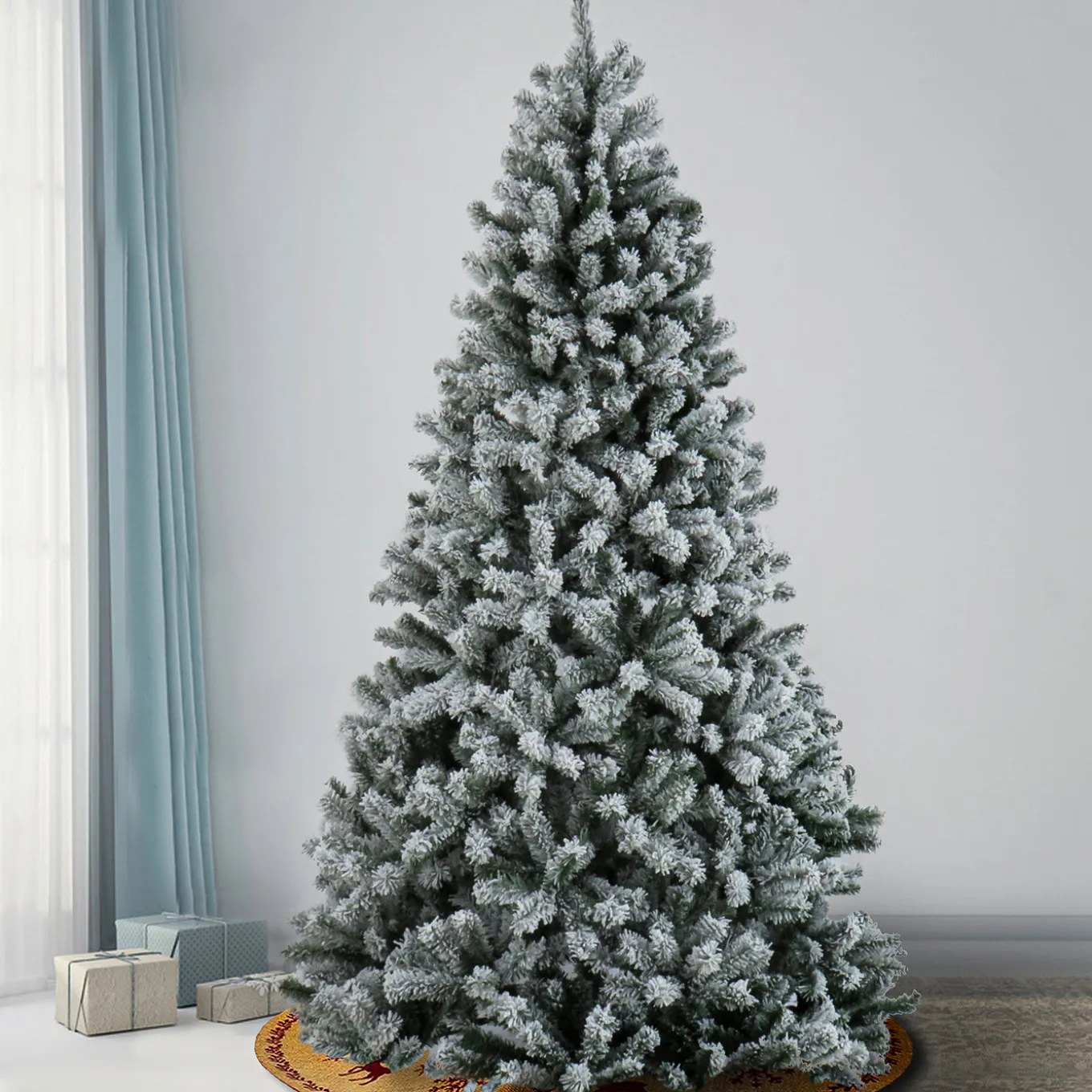 7.5 ft. North Valley Spruce Tree with Snow Dusted Braches