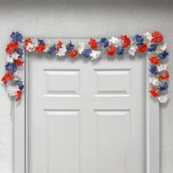 6 ft. Patriotic Hydrangea Garland, 2-Pack