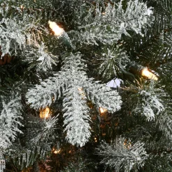 4 ft. Pre-Lit Snowy Morgan Spruce Tree with Clear Lights
