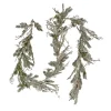 9 ft. Pre-Lit Snowy Twig Garland with Warm White LED Rice Lights