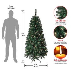 6 ft. Pre-Lit Acacia Tree with Clear Lights