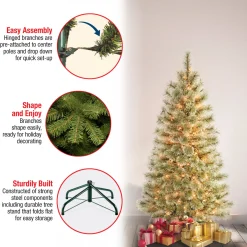 4.5 ft. Pre-Lit Arcadia Pine Cashmere Tree with Clear Lights