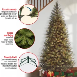 6 ft. Pre-Lit Aspen Spruce Slim Tree with Clear Lights