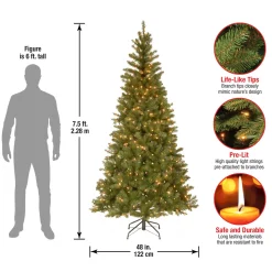 7.5 ft. Pre-Lit Aspen Spruce Slim Tree with Clear Lights