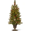 4 ft. Pre-Lit Bristle Berry Tree with Clear Lights