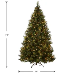7 ft. Pre-Lit Carolina Pine Tree with Clear Lights