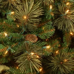 7.5 ft. Pre-Lit Carolina Pine Slim Tree with Clear Lights