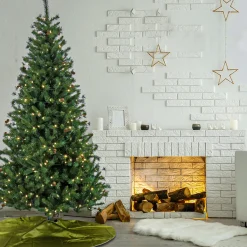 7.5 ft. Pre-Lit Cedar Spruce Tree with LED Lights