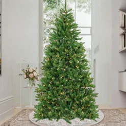 7.5 ft. Pre-Lit Chesterfield Spruce Tree with Clear Lights