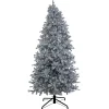 9 ft. Pre-Lit Christmas Matt Silver Silver Metallic Tree