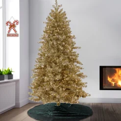 7.5 ft. Pre-Lit Christmas Platinum Metallic Tree