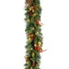 9 ft. Pre-Lit Classical Collection Garland with Clear Lights and Holly Leaves