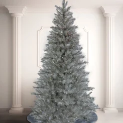 10 ft. Pre-Lit Crystal Pine Hinged Tree with RGB Lights