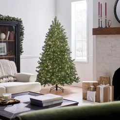 6 ft. Pre-Lit Downswept Douglas Fir Tree with Clear Lights