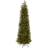 7.5 ft. Pre-Lit Downswept Douglas Fir Pencil Slim Tree with Clear Lights