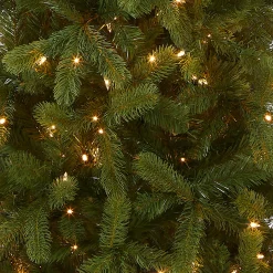 7.5 ft. Pre-Lit Downswept Douglas Fir Pencil Slim Tree with Clear Lights