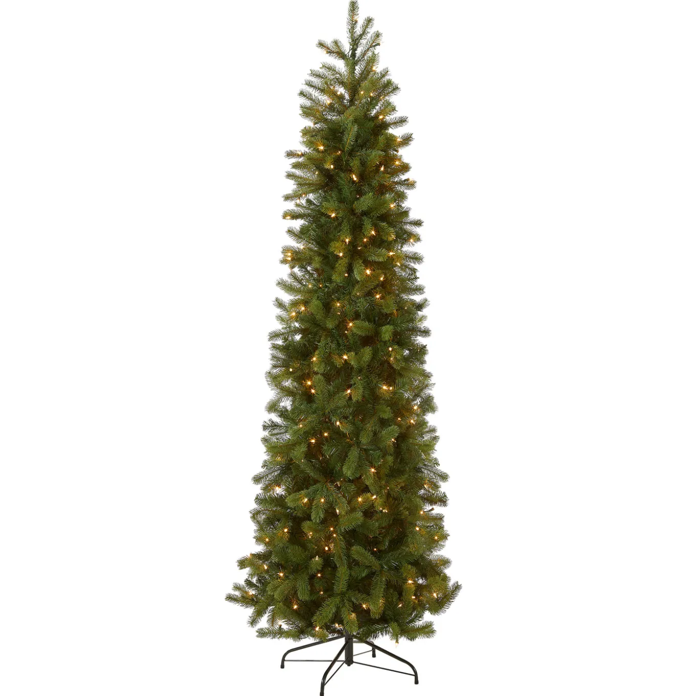 6.5 ft. Pre-Lit Downswept Douglas Fir Pencil Slim Tree with Clear Lights