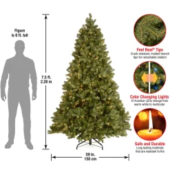 7.5 ft. Pre-Lit Downswept Douglas Fir Tree with 750 Dual Color LED Lights