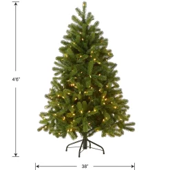 4.5 ft. Pre-Lit Downswept Douglas Fir Tree with Dual Color LED Lights