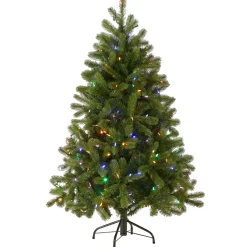 4.5 ft. Pre-Lit Downswept Douglas Fir Tree with Dual Color LED Lights