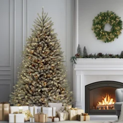 7.5 ft. Pre-Lit Dunhill Fir Blue Tree with Clear Lights