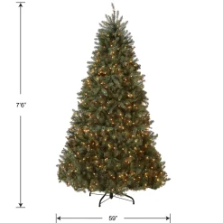 7.5 ft. Pre-Lit Dunhill Fir Blue Tree with Clear Lights