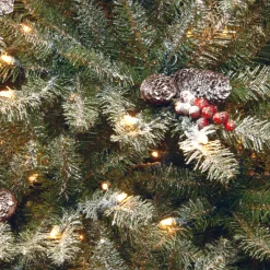 7.5 ft. Pre-Lit Dunhill Fir Flocked Tree with 750 Clear Lights