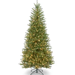 7.5 ft. Pre-Lit Dunhill Fir Slim Tree with Clear Lights