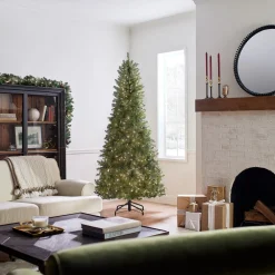 7.5 ft. Pre-Lit Dunhill Fir Slim Tree with Clear Lights