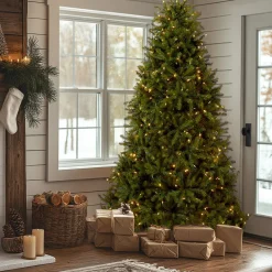 7.5 ft. Pre-Lit Dunhill Fir Tree with PowerConnect Dual Color LED Lights