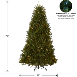 7 ft. Pre-Lit Dunhill Fir Tree with PowerConnect Dual Color LED Lights