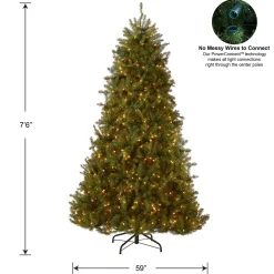 7.5 ft. Pre-Lit Dunhill Fir Tree with PowerConnect Clear Lights