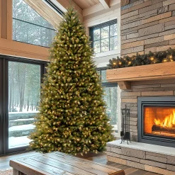 12 ft. Pre-Lit Dunhill Fir Tree with PowerConnect Dual Color LED Lights