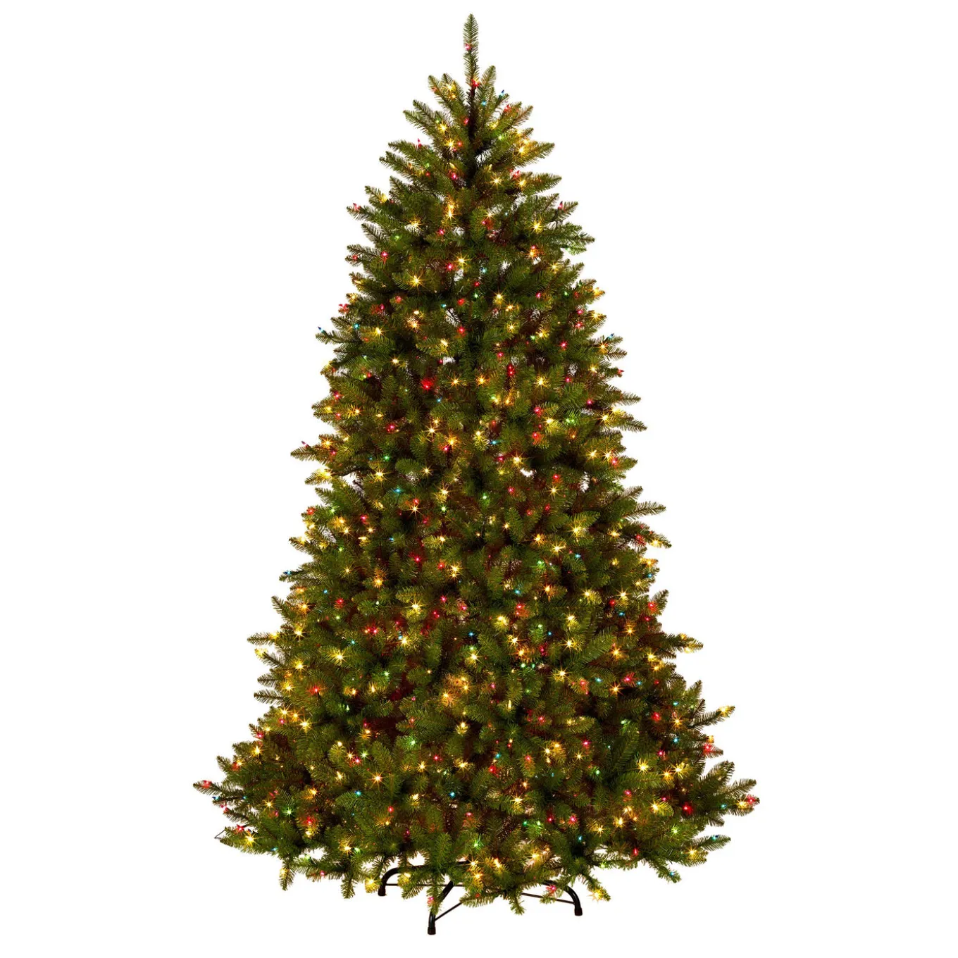 7.5 ft. Pre-Lit Dunhill Fir Tree with Multicolor, Clear Spectrum Lights