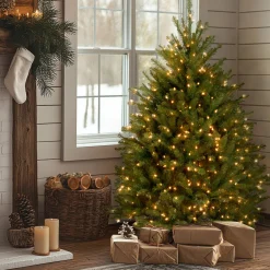 4.5 ft. Pre-Lit Dunhill Fir Tree with Clear Lights