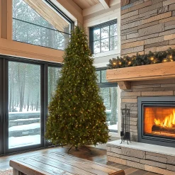 10 ft. Pre-Lit Dunhill Fir Tree with Dual Color LED Lights