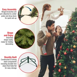 6.5 ft. Pre-Lit Dunhill Fir Tree with Multicolor Lights