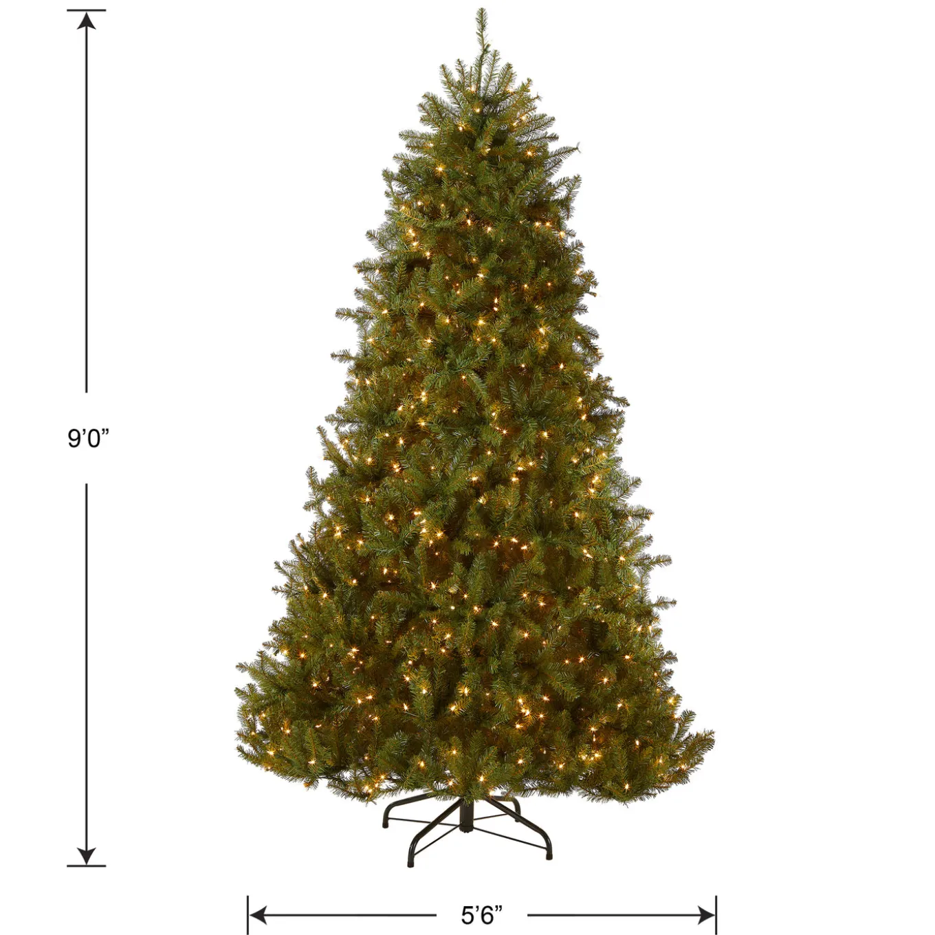 9 ft. Pre-Lit Dunhill Fir Tree with 900 Clear Lights