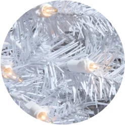 7.5 ft. Pre-Lit Dunhill Fir White Tree with Clear Lights