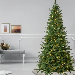 7.5 ft. Pre-Lit Duxbury Mix Feel Real Tree with Warm White LED Lights