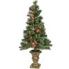 4 ft. Pre-Lit Glistening Pine Tree with Clear Lights